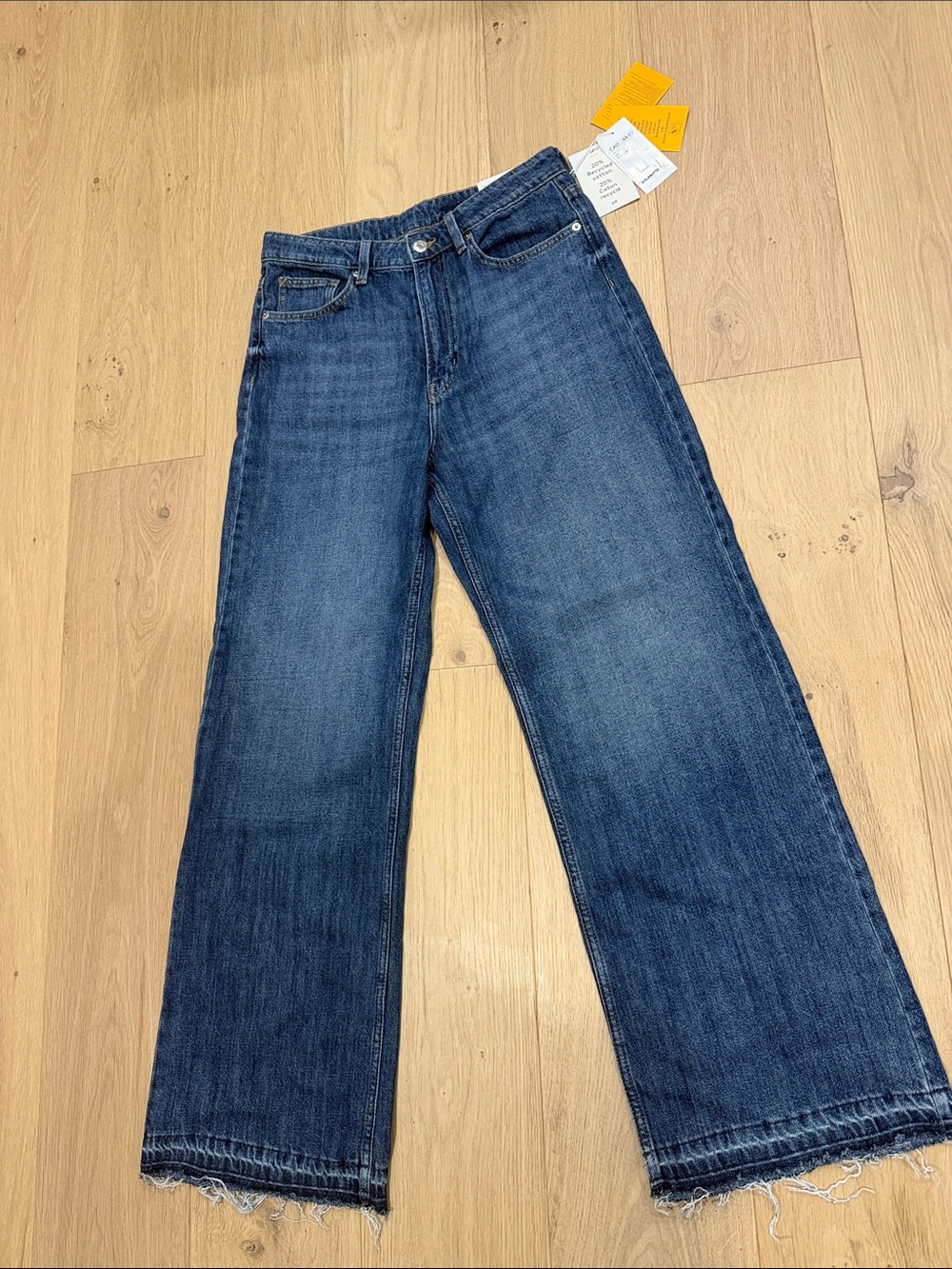 H&M Dark Blue Wide Leg Flare Jeans